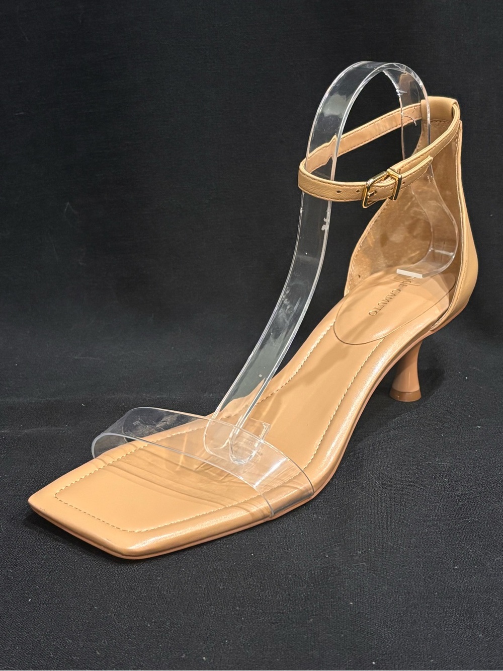 Vince Camuto Ankle Strap Nude Kitten Heel Sandal Size 10